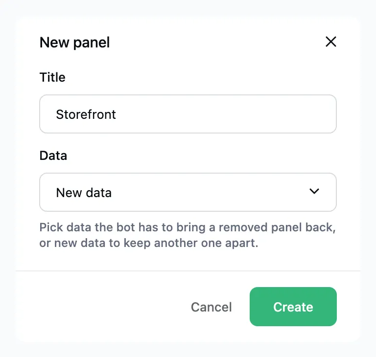 Creating a Storefront