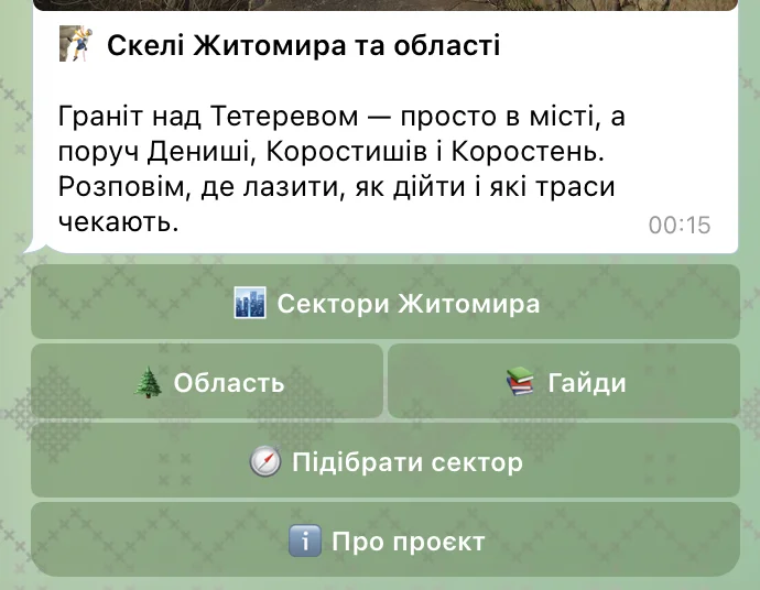 Повідомлення з кнопками